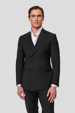 PREMIUM sort dobbeltradet blazer - SUIT CLUB