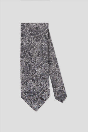 Paisley-Krawatte in Schwarz & Weiß