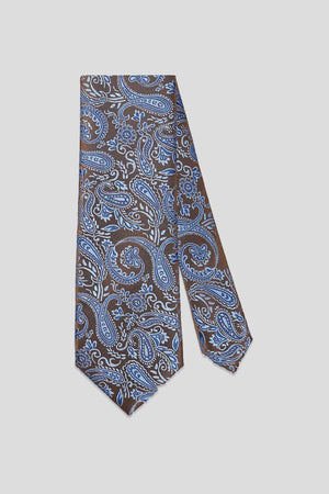 Braun & blau Paisley-Krawatte