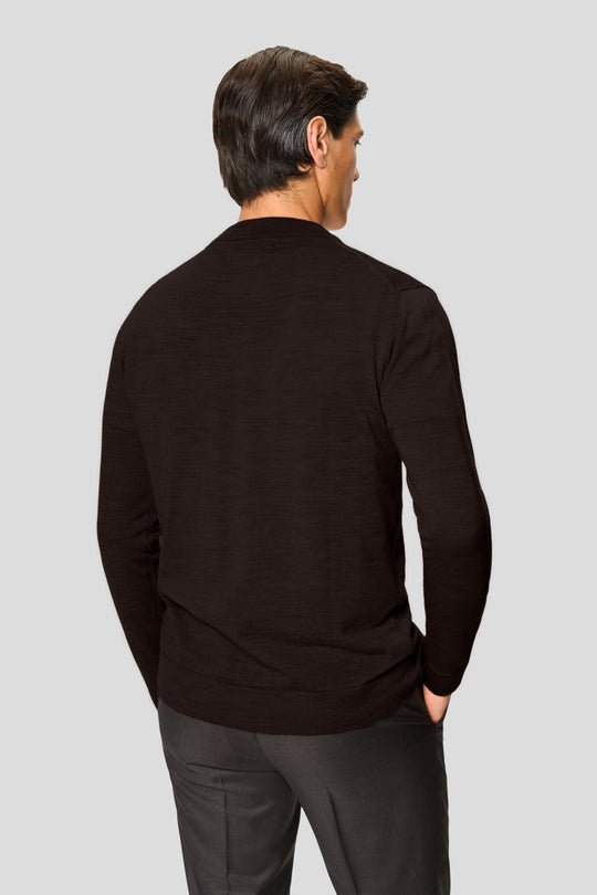 Brun merino cardigan