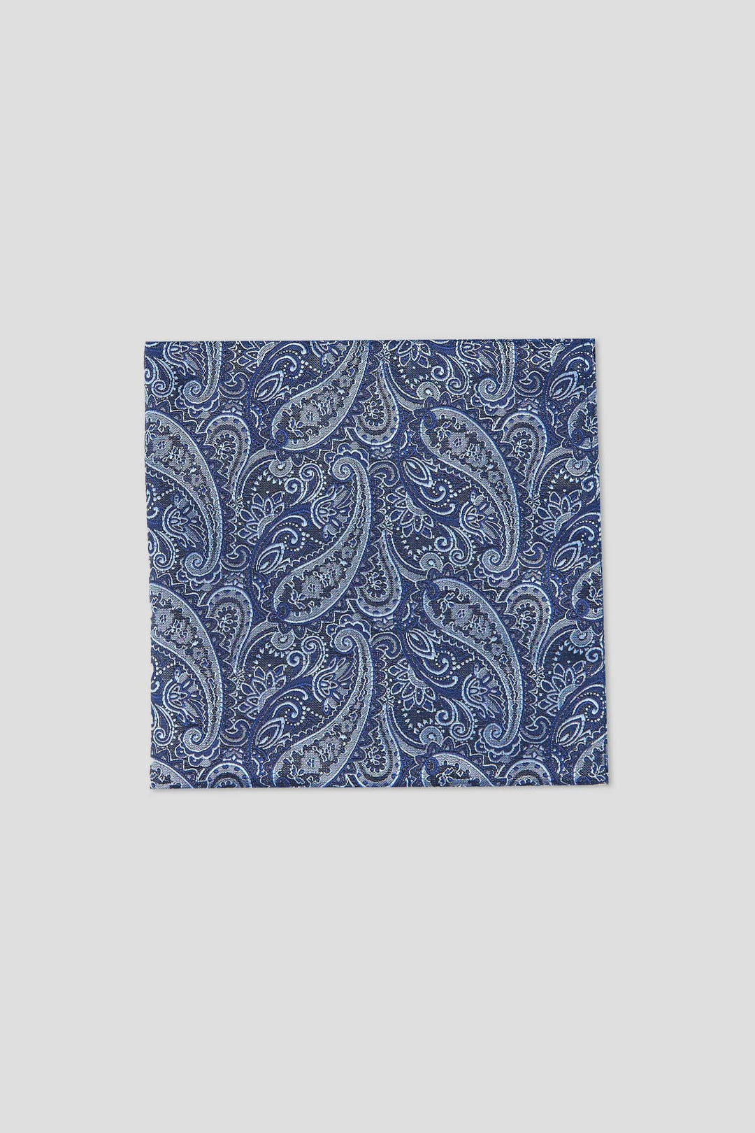 Blå lommeklud med paisley PVD