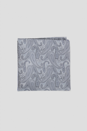Silbernes Paisley-Einstecktuch