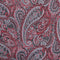 Schwarzes & rotes Einstecktuch mit Paisley