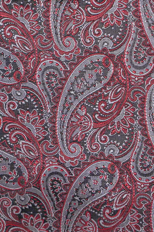 sort & rød paisley slips PVD