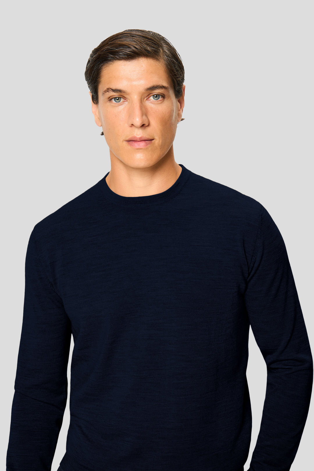 Navy merino crew neck