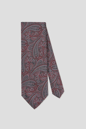Schwarze & rote Paisley-Krawatte