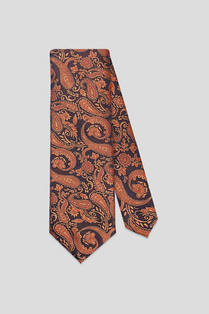Orangene Paisley-Krawatten