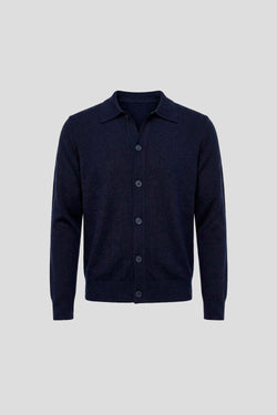 Marineblauer Polo-Cardigan