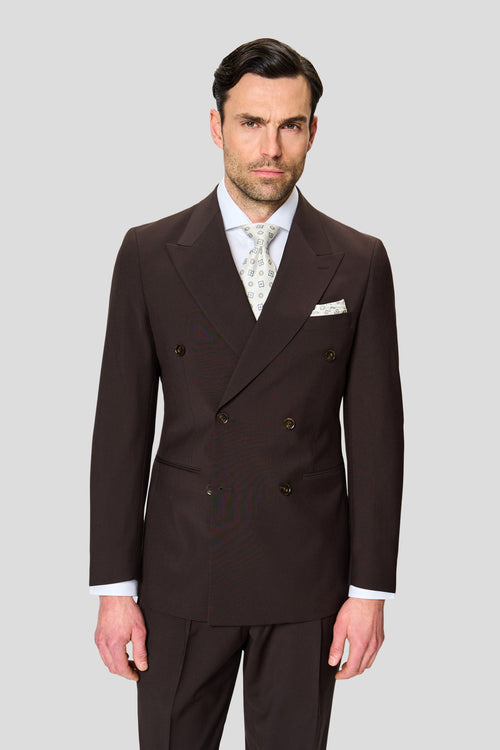 PREMIUM brun dobbeltradet blazer