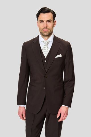 PREMIUM brunt three-piece jakkesæt