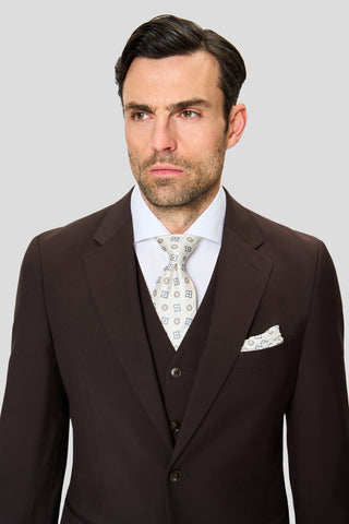 PREMIUM brunt three-piece jakkesæt