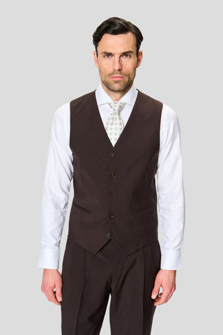 PREMIUM brunt three-piece jakkesæt