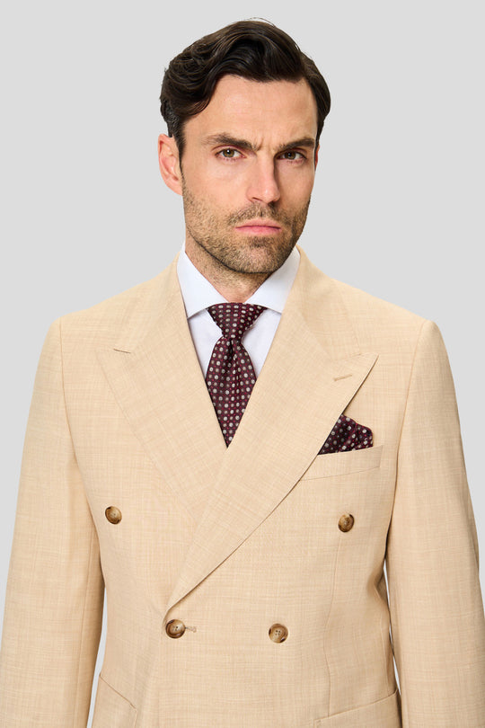 PREMIUM beige dobbeltradet blazer