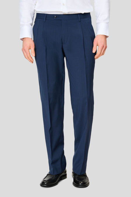 EXCLUSIVE blaue Anzughosen mit Nadelstreifen