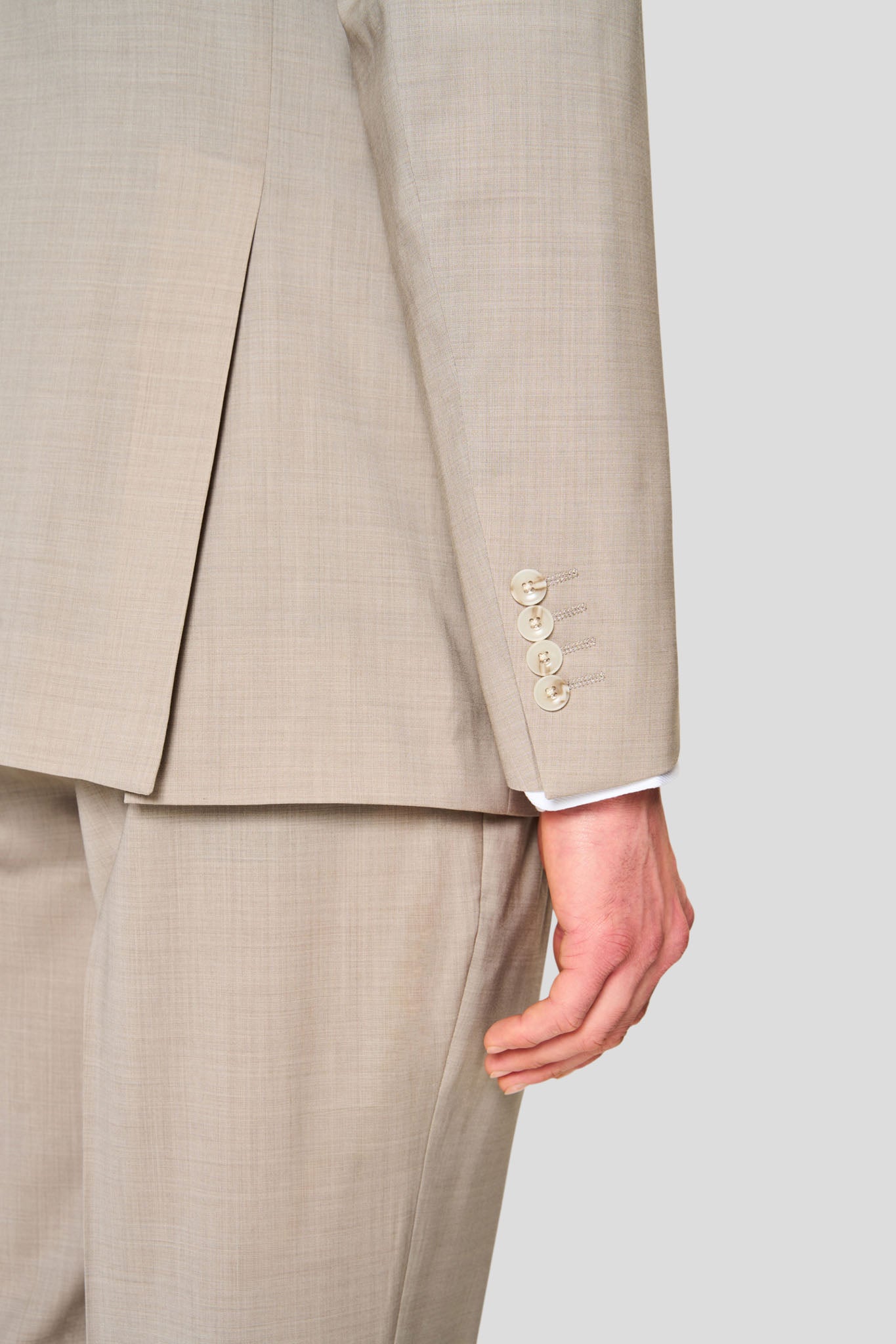 EXCLUSIVE sand three-piece jakkesæt