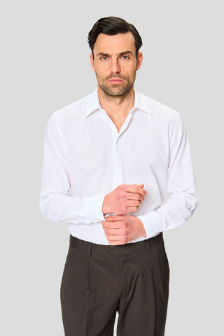 Hvid hørskjorte