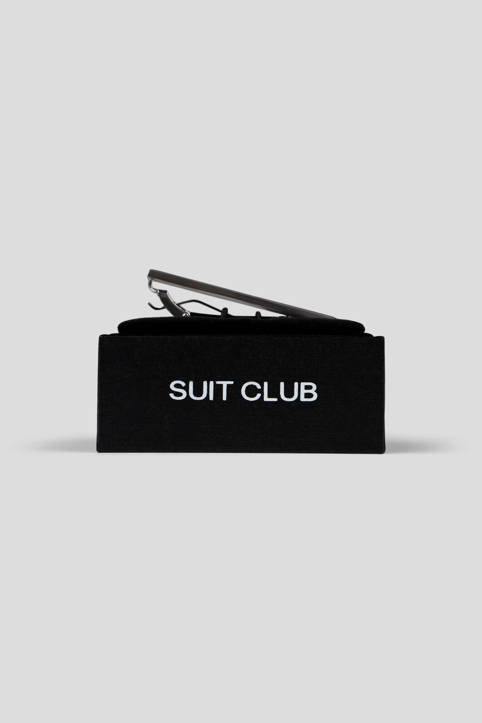Børstet sort metal slipsenål PVD