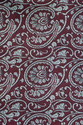 Bordeaux & hvidt paisley slipse