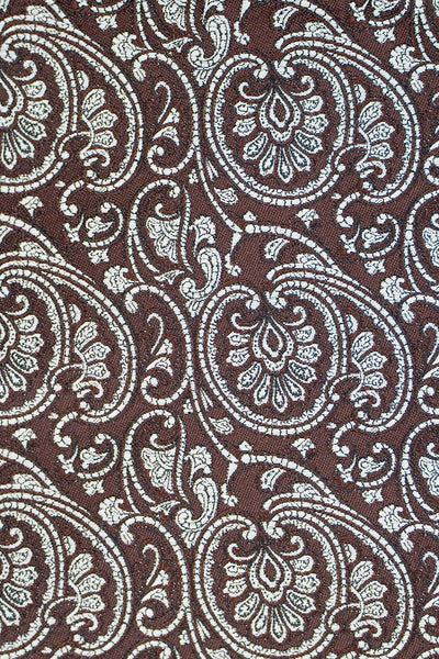 Brun & hvid paisley lommeklud
