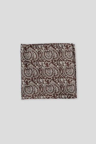 Brun & hvid paisley lommeklud