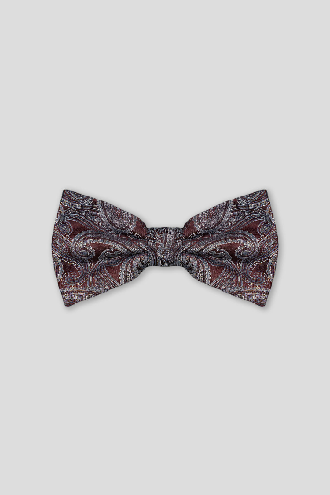 Bordeaux & grå paisley butterfly PVD