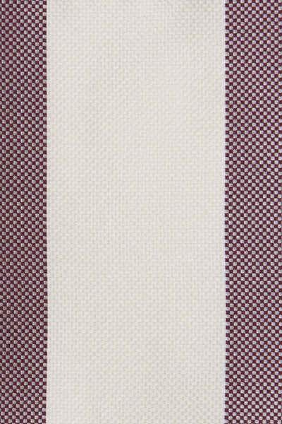 Slips og lommekluds pakke (Vinrød stribet i silke)