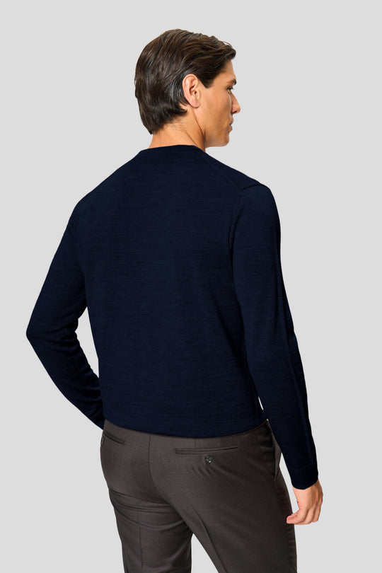 Navy merino crew neck