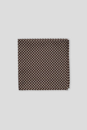 Braun & beige geometrisches Einstecktuch