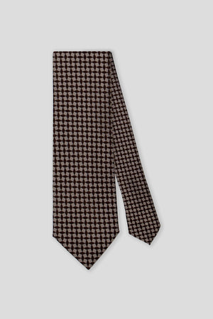 Braun & beige geometrische Krawatte