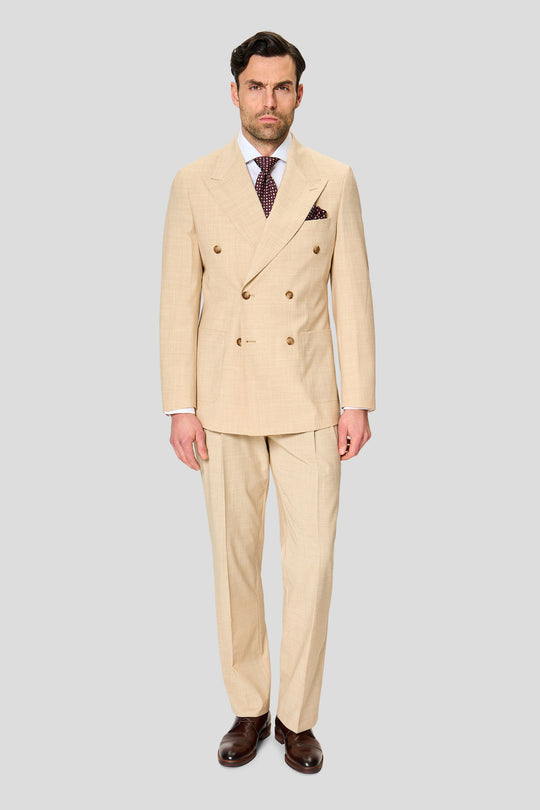PREMIUM beige dobbeltradet blazer