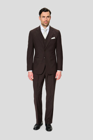 PREMIUM brunt three-piece jakkesæt