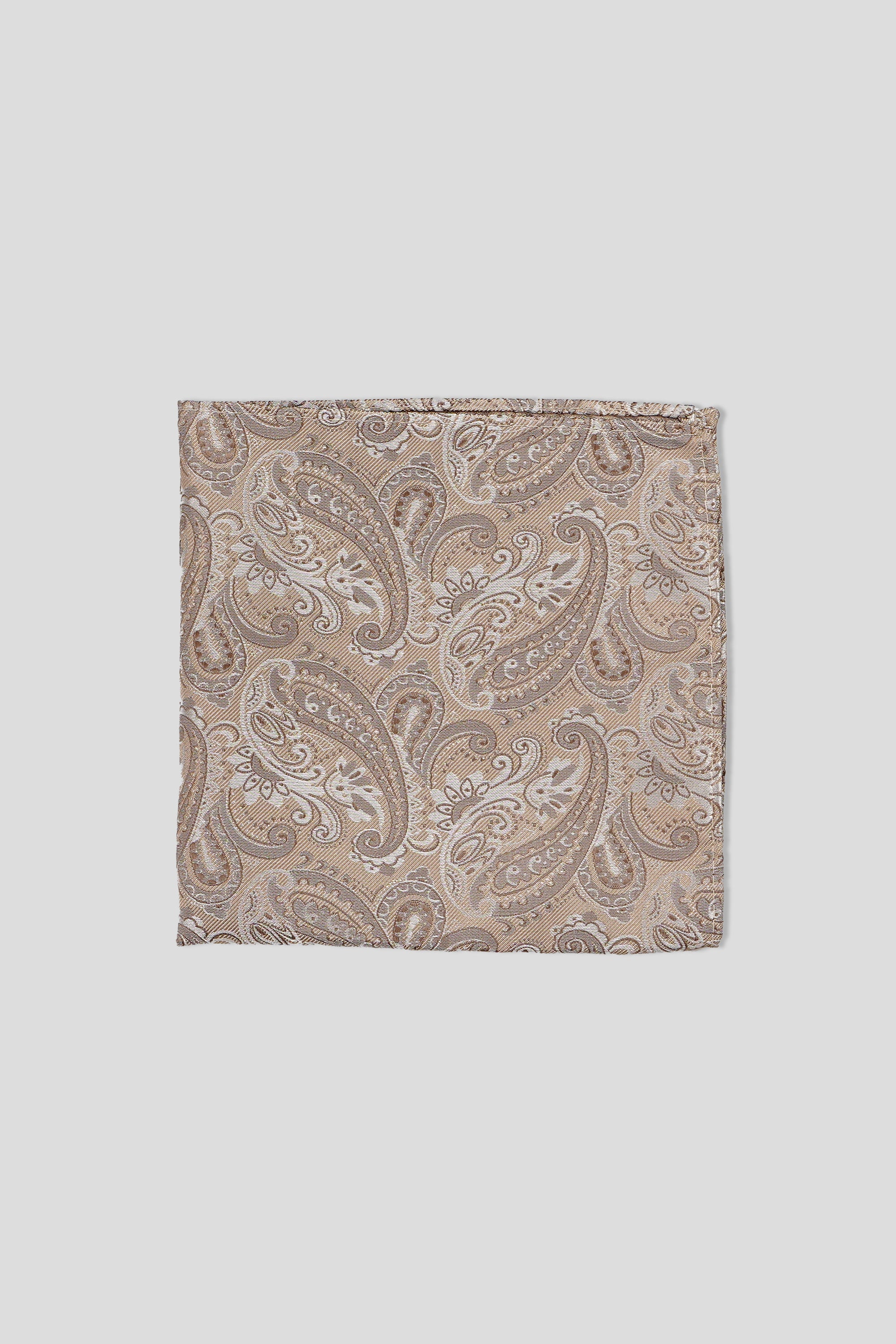 Champagne paisley lommeklud PVD