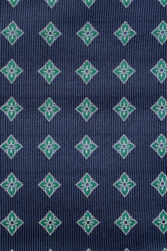 Slips & lommekluds pakke (mørkegrøn blomstret i silke) suitclub.dk