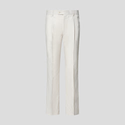 PRESTIGE off-white Leinenanzughosen