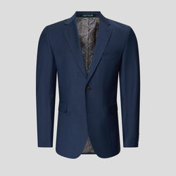 PREMIUM navy three-piece jakkesæt med nålestriber