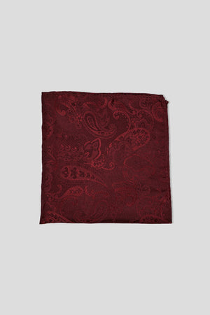 Rotes Paisley-Einstecktuch