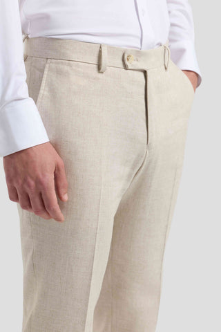 PRESTIGE sand three-piece hørjakkesæt PRESTIGE